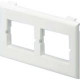 Panduit T70BH2EI Faceplate - 4 x Total Number of Socket(s) - 1-gang - Electric Ivory - Polyvinyl Chloride (PVC) - TAA Compliance T70BH2EI