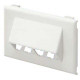 Panduit Pan-Way Classic 1 Gang 4 Socket Snap-on Faceplate - 4 x Total Number of Socket(s) - 1-gang - Off White - Plastic - TAA Compliance T70FH4IW