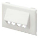 Panduit Pan-Way Classic 1 Gang 4 Socket Snap-on Faceplate - 4 x Total Number of Socket(s) - 1-gang - White - TAA Compliance T70FH4WH