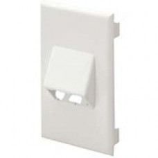 Panduit Single Gang 2 Socket Snap-on Vertical Faceplate - 2 x Total Number of Socket(s) - 1-gang - Electric Ivory - TAA Compliance T70FV2EI