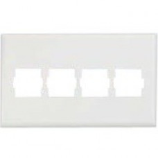 Panduit Faceplate - 1-gang - White - Polyvinyl Chloride (PVC) - TAA Compliance T70L4WH