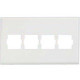 Panduit Faceplate - 1-gang - White - Polyvinyl Chloride (PVC) - TAA Compliance T70L4WH