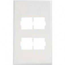 Panduit Faceplate - 1-gang - White - Polyvinyl Chloride (PVC) - TAA Compliance T70LV4WH