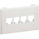 Panduit Faceplate - 1-gang - Off White - Polyvinyl Chloride (PVC) - TAA Compliance T70N4IW