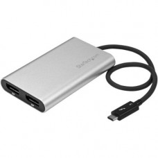 Startech.Com Thunderbolt 3 to Dual DisplayPort Adapter - 4K 60Hz - for Mac and Windows - Thunderbolt 3 Adapter - Windows and Mac - Run the most resource demanding applications on two Ultra HD 4K displays, or run a 5K monitor from a single Thunderbolt 3 po