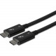 Startech.Com 0.8m/2.7ft Thunderbolt 3 to Thunderbolt 3 Cable - 40Gbps - Certified TB3 - USB C Compatible - Active - 100W PD (TBLT34MM80CM) - Certified Thunderbolt 3 to Thunderbolt 3 cable supports transfer rates of 40Gbps with 100W PD - Resolutions up to 