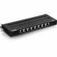 Trendnet 8-Port Cat6A Shielded Wall Mount Patch Panel - 8 Port(s) - 8 x RJ-45 - 0.5U High - Wall Mountable TC-P08C6AS