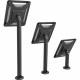 Compulocks Brands Inc. RISE for iPad 2/3/4/ AIR 1 & Air 2. The New Kiosk Stand with Vesa Mount Flip&Swivel with Cable Management - 40 cm height Black - Floor Stand - TAA Compliance TCDP02213EXENB
