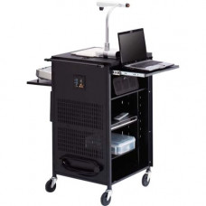 Bretford Basics PAL Series TCP23FF Multimedia Presentation Cart - 41.8" Height x 25.5" Width x 22.8" Depth - Steel - Black - GREENGUARD, TAA Compliance TCP23-BK