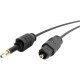 Startech.Com 6ft Toslink to Mini Optical Digital SPDIF Audio Cable - Toslink Male - Mini-phone Male - 6ft - Black THINTOSMIN6