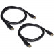 Trendnet 6 Foot DisplayPort 1.2 Cable, 2-Pack, Includes 2 x DisplayPort 1.2 Cables, Supports up to 2560 x 1440 @ 144Hz, Black, TK-DP06/2 - 6 ft DisplayPort A/V Cable for Audio/Video Device, Monitor, KVM Switch, Video Capture Card, KVM Switch, Computer - F