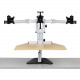 ERGO DESKTOP Kangaroo Tri-Elite Sit and Stand Workstation, Maple, Minimally Assembled - 30 lb Load Capacity - 10" Height x 27" Width - Desktop, Freestanding - Steel - Maple TKE-MAP-5B-S