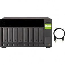 QNAP TL-D800C Drive Enclosure SATA/600 - USB 3.2 (Gen 2) Type C Host Interface Tower - 8 x HDD Supported - 8 x SSD Supported - 8 x 2.5"/3.5" Bay TL-D800C-US