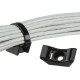Panduit Cable Tie Mount - Black - 100 Pack - Nylon 6.6 - TAA Compliance TMEH-S8-C0