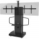 Video Furniture International VFI TP1200 Mobile Telepresence Stand - Up to 70" Screen Support - 160 lb Load Capacity - 1 x Shelf(ves) - 70.5" Height x 84" Width x 26.8" Depth - Floor - Aluminum, Medium Density Fiberboard (MDF) - Black 