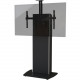 Video Furniture International VFI Fixed Base Telepresence Stand for Single/Dual Monitors - Up to 55" Screen Support - 160 lb Load Capacity - 67" Height x 46" Width x 24.3" Depth - Floor - Laminate, Aluminum - Black TP800-CS55