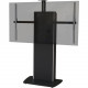 Video Furniture International VFI Fixed Base Telepresence Stand for Single/Dual Monitors - Up to 70" Screen Support - 160 lb Load Capacity - 67" Height x 60" Width x 24.3" Depth - Floor - Aluminum - Black TP800-CS70