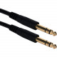 Qvs 6ft 1/4 Male to Male Audio Cable - 6 ft 35mm Audio Cable for Microphone, Guitar - First End: 1 x 6.35mm Male Audio - Second End: 1 x 6.35mm Male Audio - Black TRS-06