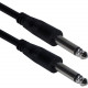 Qvs 6ft 1/4 Male to Male Audio Cable - 6 ft 6.35mm Audio Cable for Guitar, Microphone - First End: 1 x 6.35mm Male Audio - Second End: 1 x 6.35mm Male Audio - Black TS-06