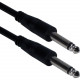 Qvs 15ft 1/4 Male to Male Audio Cable - 15 ft 6.35mm Audio Cable for Guitar, Microphone, Audio Mixer, Audio Device, Audio Amplifier - First End: 1 x 6.35mm Male Audio - Second End: 1 x 6.35mm Male Audio - Black TS-15