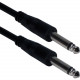 Qvs 25ft 1/4 Male to Male Audio Cable - 25 ft 6.35mm Audio Cable for Guitar, Microphone, Audio Mixer, Audio Device, Audio Amplifier - First End: 1 x 6.35mm Male Audio - Second End: 1 x 6.35mm Male Audio - Black TS-25