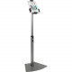 Kantek Floor Mount Tablet Kiosk Stand - Up to 10.1" Screen Support - 46.5" Height x 17.4" Width - Floor - Steel - Black, Silver, Aluminum TS960