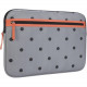 Targus Art TSS999GL Carrying Case (Sleeve) for 16" Notebook - Gray, Salmon - Scuff Resistant Interior, Scratch Resistant Interior, Fade Resistant, Stain Resistant - Foam, Leatherette Zipper Pull - Polka Dot - 10.2" Height x 13.4" Width x 0.