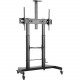 V7 Height Adjustable TV Cart - Up to 100" Screen Support - 220 lb Load Capacity - 91.3" Height x 28" Width - Powder Coated - Cold Rolled Steel, Plastic - Matte Black TVCART2