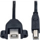 Tripp Lite 1ft Panel Mount USB 2.0 Extension Cable USB B to Panel Mount B Male / Female - (B M to Panel Mount B F) 1-ft. - RoHS Compliance U025-001-PM