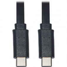 Tripp Lite U040-003-C USB-C to USB-C Cable, M/M, Black, 3 ft. (0.9 m) - 3 ft Thunderbolt 3 Data Transfer Cable for Smartphone, Computer, Charger, Power Bank, MacBook Pro, Chromebook, Notebook, Docking Station, Wall Charger, External Hard Drive, PC, ... - 