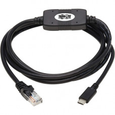 Tripp Lite U209-006-RJ45XC USB-C to RJ45 Serial Rollover Cable, M/M, 6 ft. (1.8 m) - 6 ft Serial/USB Data Transfer Cable for Modem, Router, Network Firewall, Switch, Computer, Notebook, Network Appliance - First End: 1 x Type C Male USB - Second End: 1 x 