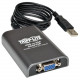 Tripp Lite USB 2.0 to VGA Dual Multi-Monitor External Video Graphics Card Adapter 1080p 60Hz - 128MB - 1920x1200,1080P" - RoHS, TAA Compliance U244-001-VGA-R