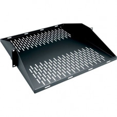 Middle Atlantic Products U2MS Vented Center Mount Rack Shelf - 19" 2U Wide - Black - 50 lb x Maximum Weight Capacity U2MS