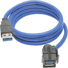 Tripp Lite 3ft USB 3.0 Superspeed Keystone Jack Type-A Extension Cable M/F - USB for Computer, Keyboard, Hard Drive, Flash Drive - 640 MB/s - Extension Cable - 3 ft - 1 x Type A Male USB - 1 x Type A Female USB - Gold-plated Contacts, Nickel Plated - Shie