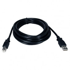 Qvs 3-Pack 15ft USB 2.0 High-Speed Type A Male to B Male Black Cable - 15 ft USB Data Transfer Cable for Hub, Printer, Storage Drive, Scanner - First End: 1 x Type A Male USB - Second End: 1 x Type B Male USB - Black - 3 Pack U3AB-15