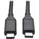 Tripp Lite 3ft USB 3.1 Gen 2 USB-C Cable 10 Gbps M/M Fast Charging Devices - USB - 1.25 GB/s - 2.95 ft - 1 x Type C Male USB - 1 x Type C Male USB - Nickel Plated, Gold-plated Contacts - Shielding - Black - TAA Compliance U420-003-G2