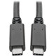 Tripp Lite U420-C06 USB Type-C to USB Type-C Cable, USB-IF, M/M, 6 ft. - USB for Smartphone, Hard Drive, Docking Station, Flash Drive, Tablet, MacBook, Wall Charger, Ultrabook, Chromebook - 640 MB/s - 6 ft - 1 x USB Type C Male Thunderbolt 3 - 1 x USB Typ