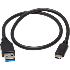 Tripp Lite U428-20N USB Type-C to USB Type-A Cable, M/M, 20 in. - 1.67 ft USB Data Transfer Cable for Wall Charger, Car Charger, External Hard Drive, Flash Drive, Computer, Notebook, Docking Station, Hub, MacBook, Ultrabook, Chromebook, ... - First End: 1