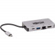 Tripp Lite U442-DOCK6-GY Docking Station - for Notebook/Tablet/Smartphone - 100 W - USB Type C - 3 x USB 3.0 - Network (RJ-45) - HDMI - Thunderbolt - Wired - TAA Compliance U442-DOCK6-GY