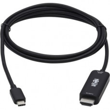 Tripp Lite U444-006-HDR4BE USB-C to HDMI Adapter Cable, M/M, Black, 6 ft. - 6 ft HDMI/USB-C A/V Cable for Audio/Video Device, Projector, Notebook, Smartphone, MacBook Pro, HDTV, Monitor, Tablet, Audio/Video Box, PC, Monitor, ... - First End: 1 x HDMI Male