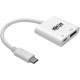 Tripp Lite U444-06N-DP8WC USB-C to DisplayPort Adapter Cable, M/F, White, 6 in. - 1 x Type C Male USB - 1 x DisplayPort Female Digital Audio/Video, 1 x Type C Female USB - 7680 x 4320 Supported - Nickel Connector - Gold Contact - White U444-06N-DP8WC