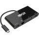 Tripp Lite U444-06N-HV4GUB Docking Station - for Notebook/Tablet/Smartphone/Projector/Monitor - USB 3.1 Type C - 2 x USB Ports - 1 x USB 3.0 - Network (RJ-45) - HDMI - VGA - Thunderbolt - Wired U444-06N-HV4GUB