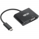 Tripp Lite USB C to VGA Adapter Converter w/ PD Charging 1080p Black USB Type C to VGA - 1 x VGA - Mac, PC, Chrome OS U444-06N-VB-C