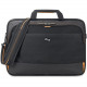 Solo Urban Carrying Case (Briefcase) for 17.3" Ultrabook - Black, Gold - Polyester - Handle, Shoulder Strap - 12" Height x 16.5" Width x 2.5" Depth UBN300-4