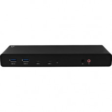 V7 Dual Universal Docking Station with USB-C Power Delivery - for Desktop PC/Notebook/Monitor - 60 W - USB Type C - 6 x USB Ports - 4 x USB 3.0 - Network (RJ-45) - HDMI - DisplayPort - Audio Line In - Audio Line Out - Microphone - Wired UCDDS-1N