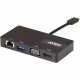 ATEN USB-C Multiport Mini Dock - for Desktop PC - 7.87 W - USB Type C - 1 x USB Ports - Network (RJ-45) - HDMI - VGA - Thunderbolt - Wired UH3232