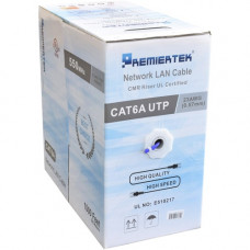 Premiertek CAT6A 1000FT Copper Blue - 1000 ft Category 6a Network Cable for Network Device - Bare Wire - Bare Wire - 1.25 GB/s - Blue - 1 Pack UL-CMR-CAT6A-BL