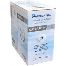Premiertek CAT6A 1000FT Copper White - 1000 ft Category 6a Network Cable for Network Device - Bare Wire - Bare Wire - 1.25 GB/s - White - 1 Pack UL-CMR-CAT6A-W