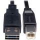 Tripp Lite 1ft USB 2.0 High Speed Cable Reverisble A to B M/M - (Reversible A to B M/M) 1-ft. - RoHS, TAA Compliance UR022-001