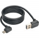 Tripp Lite 3ft USB Charging Cable Reversible Up/Down Angle A to Right 5Pin Micro B - For Tablet PC, Smartphone, Mobile Device - 5 V DC Voltage Rating - Black" UR05C-003-UARB